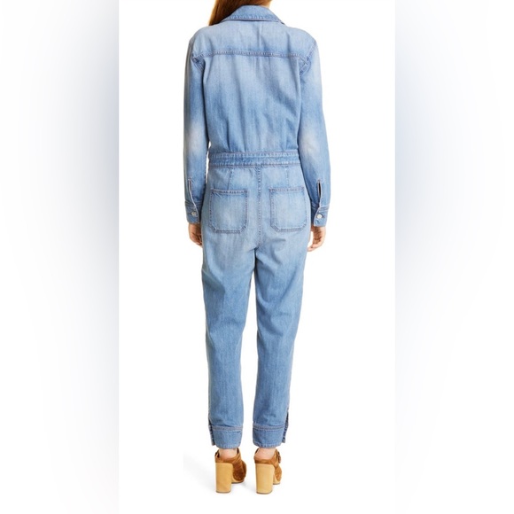 Veronica Beard long sleeve denim jumpsuit - Picture 2 of 8